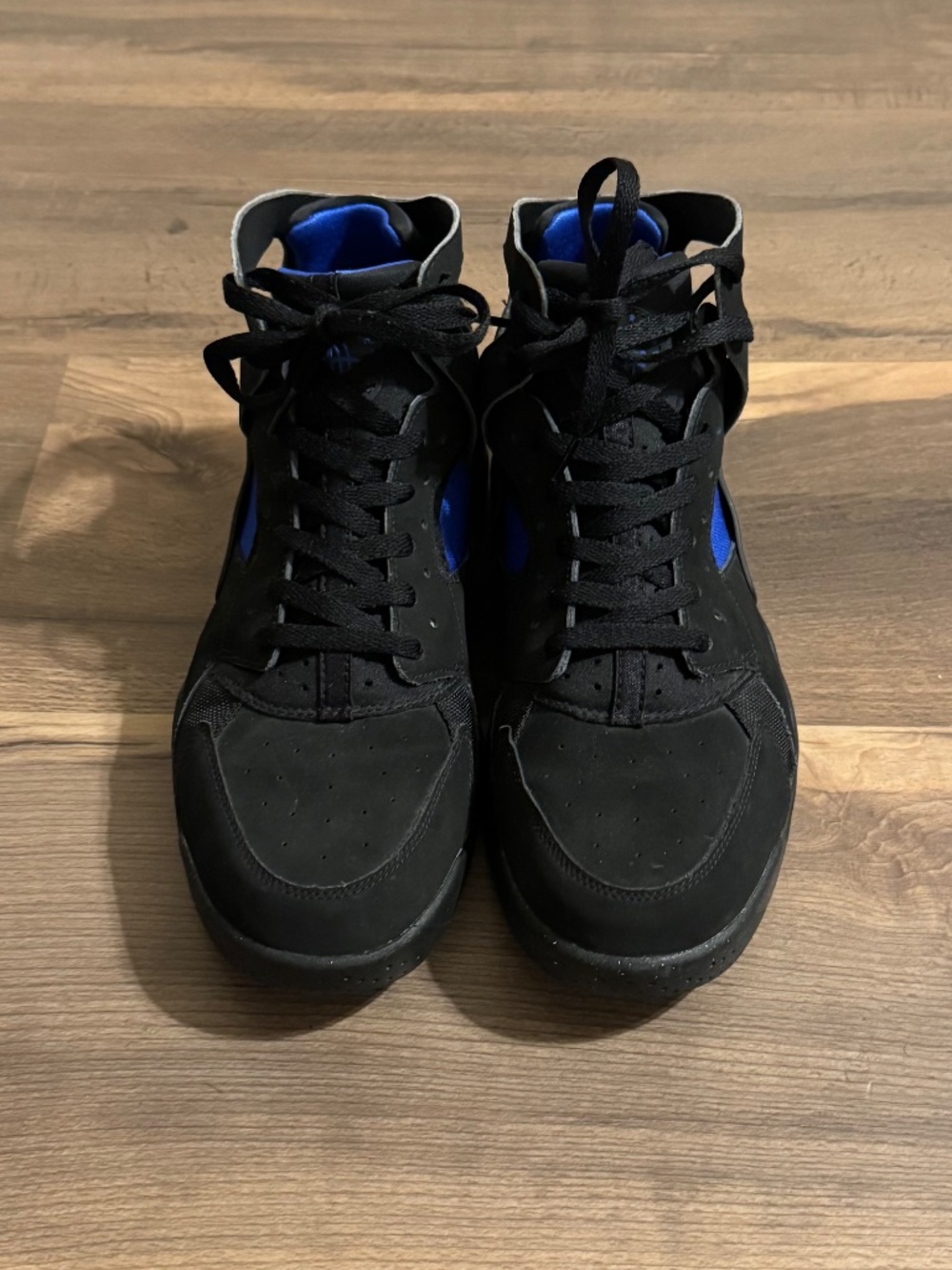 Nike Air Flight Huarache PRM QS 2014 OG Size 11.5 Black Lyon Blue 705005 002 OG - Picture 6 of 9